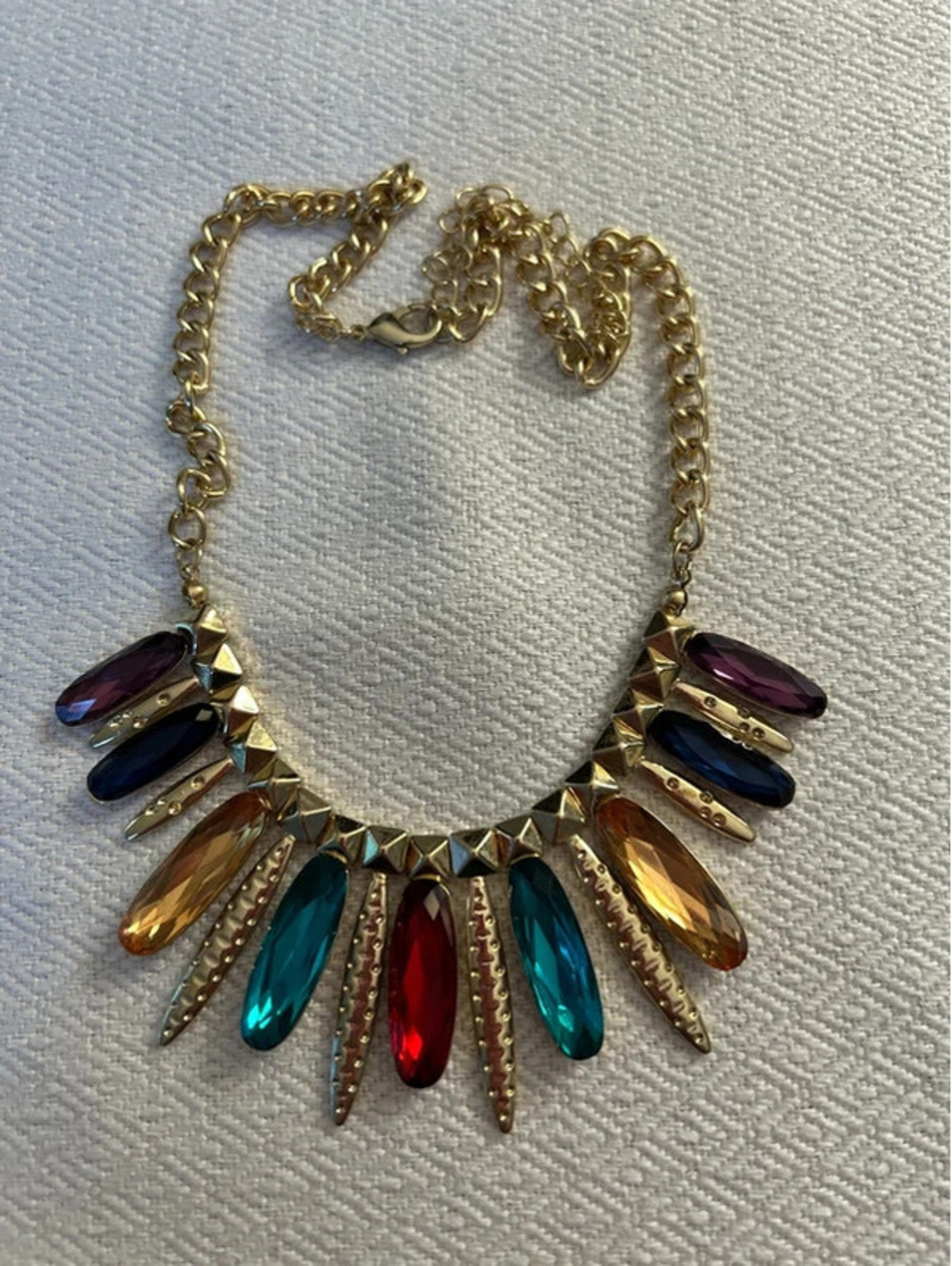Colorful dangle necklace - Picture 4 of 4